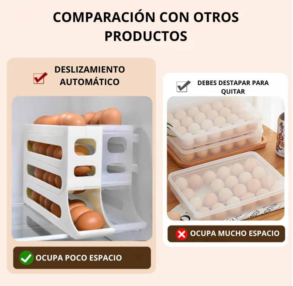 Dispensador de huevos con deslizamiento